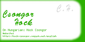 csongor hock business card